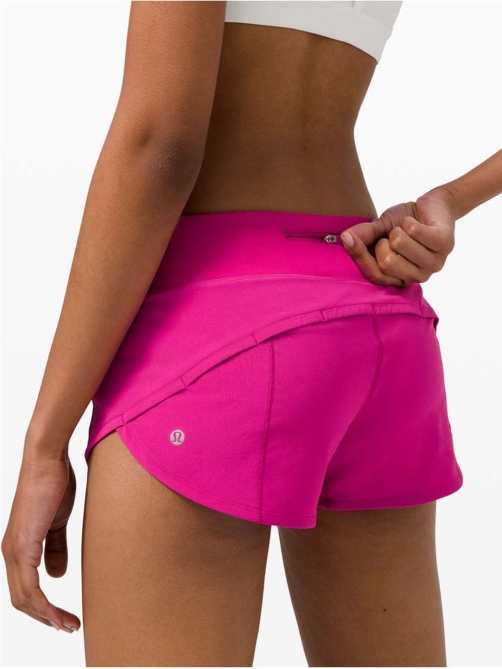 Lululemon Speed Up Short 2.5” Pink Size 8 Running Athletic Lined Zip Pocket - Picture 2 of 14